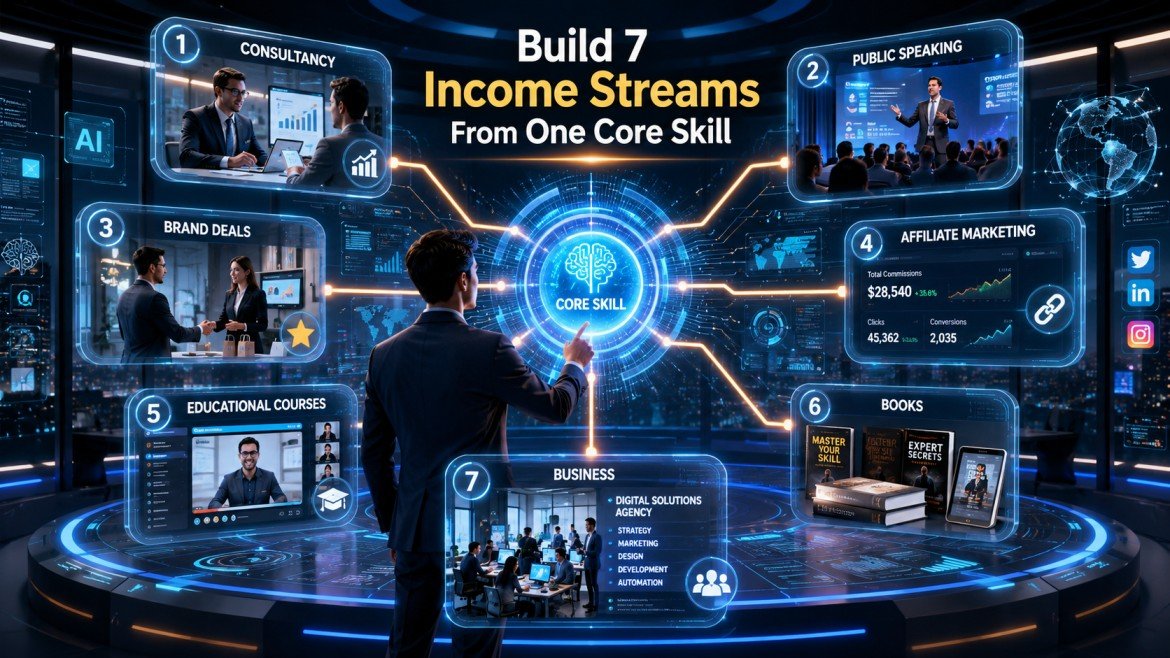 How to Build Seven Income Streams : एक ही मुख्य कौशल से अलग-अलग आय के स्रोत कैसे बनाएं