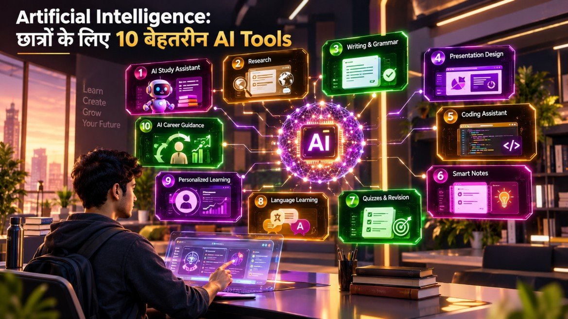 Artificial intelligence : छात्रों के लिए 10 बेहतरीन AI Tools