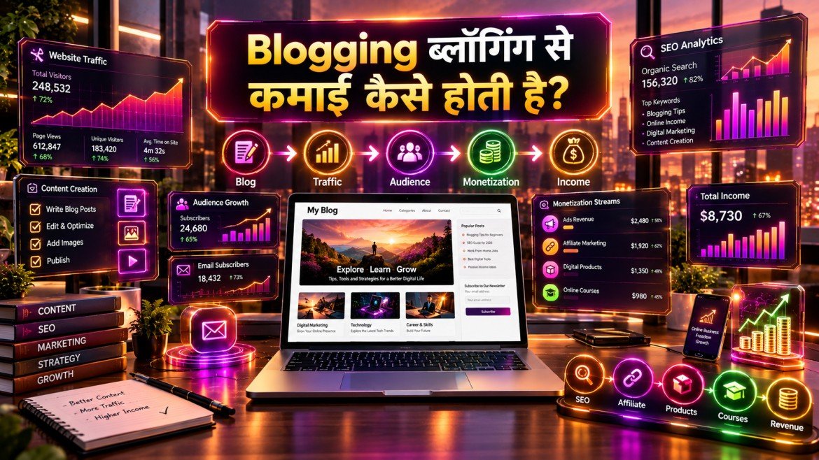 Blogging ब्लॉगिंग से कमाई कैसे होती है? पूरी जानकारी