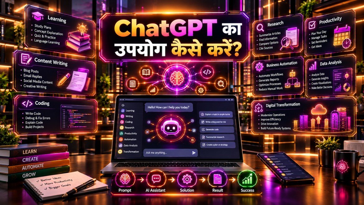 ChatGPT का उपयोग कैसे करें? जानिए आसान तरीका, फायदे और सही इस्तेमाल