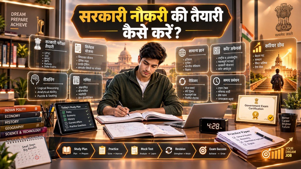 सरकारी नौकरी की तैयारी कैसे करें? सफल उम्मीदवारों के लिए पूरी रणनीति