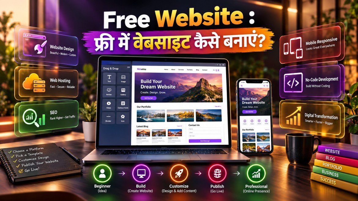 Free Website : फ्री में वेबसाइट कैसे बनाएं?