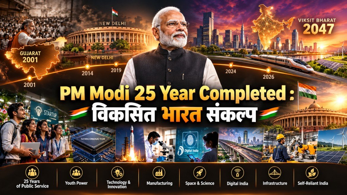 PM Modi 25 Year Completed : विकसित भारत संकल्प